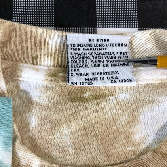 Rainforest 1991 Liquid Blue Vintage All Over Tie T - Picture 11 of 11